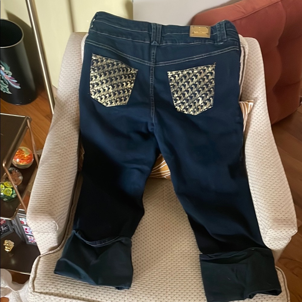 Baby Phat Low Rise Capris with Gold Accents